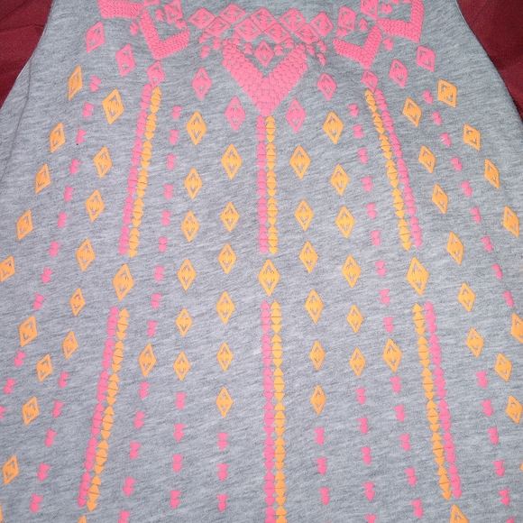 Arizona Jean Company Neon Pink Orange Boho Graphic Tank Top With Braiden Strap - Picture 6 of 8